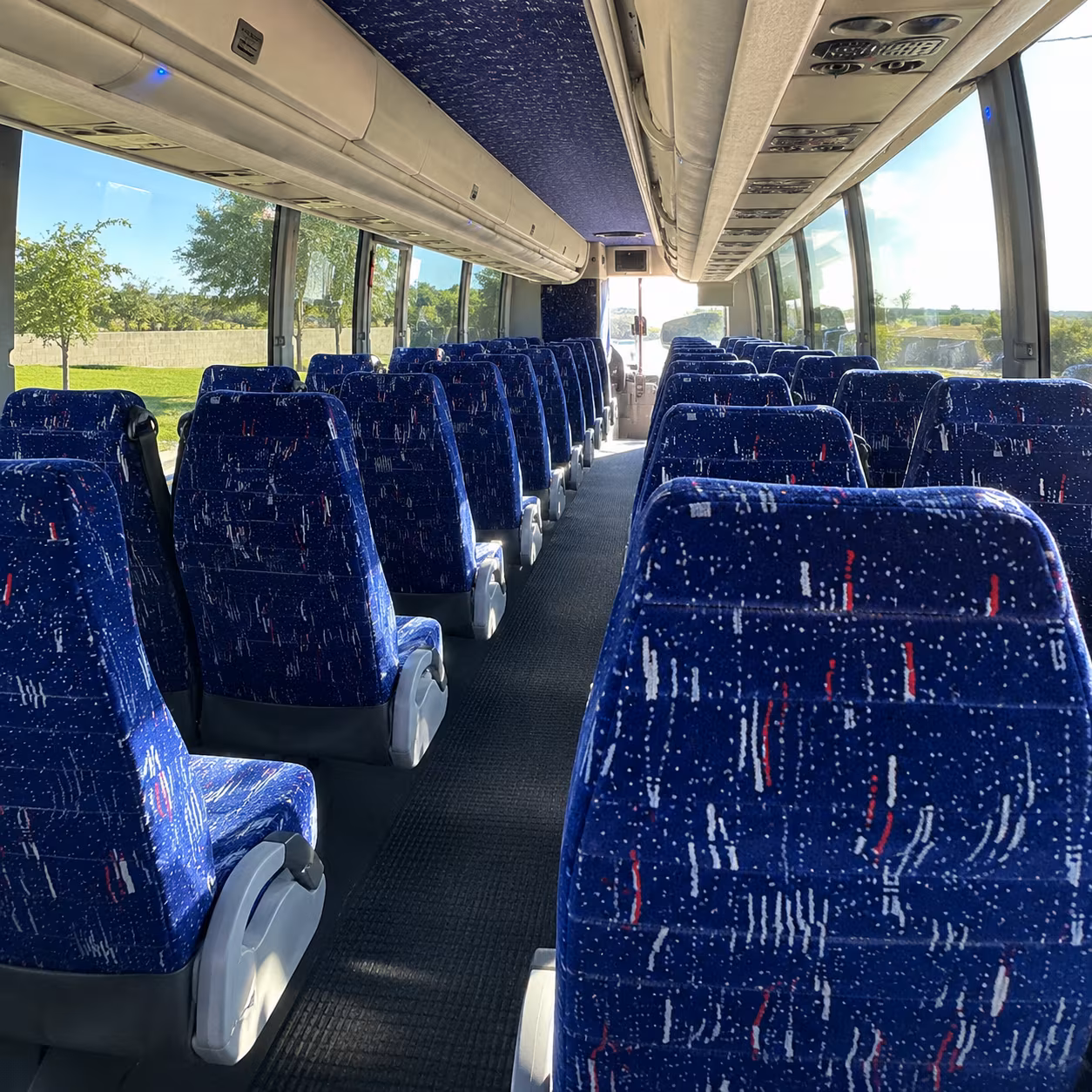 north las vegas charter bus interior